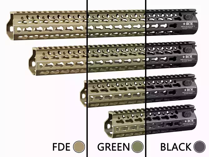 3D model AR 15 Tactical Modular Handguards Daniel Defence RIS 3 III VR ...