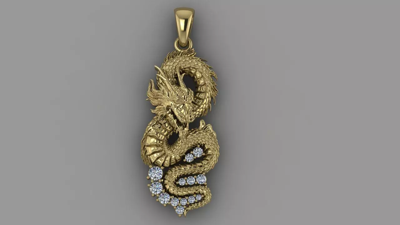pendant Dragon 3D print model