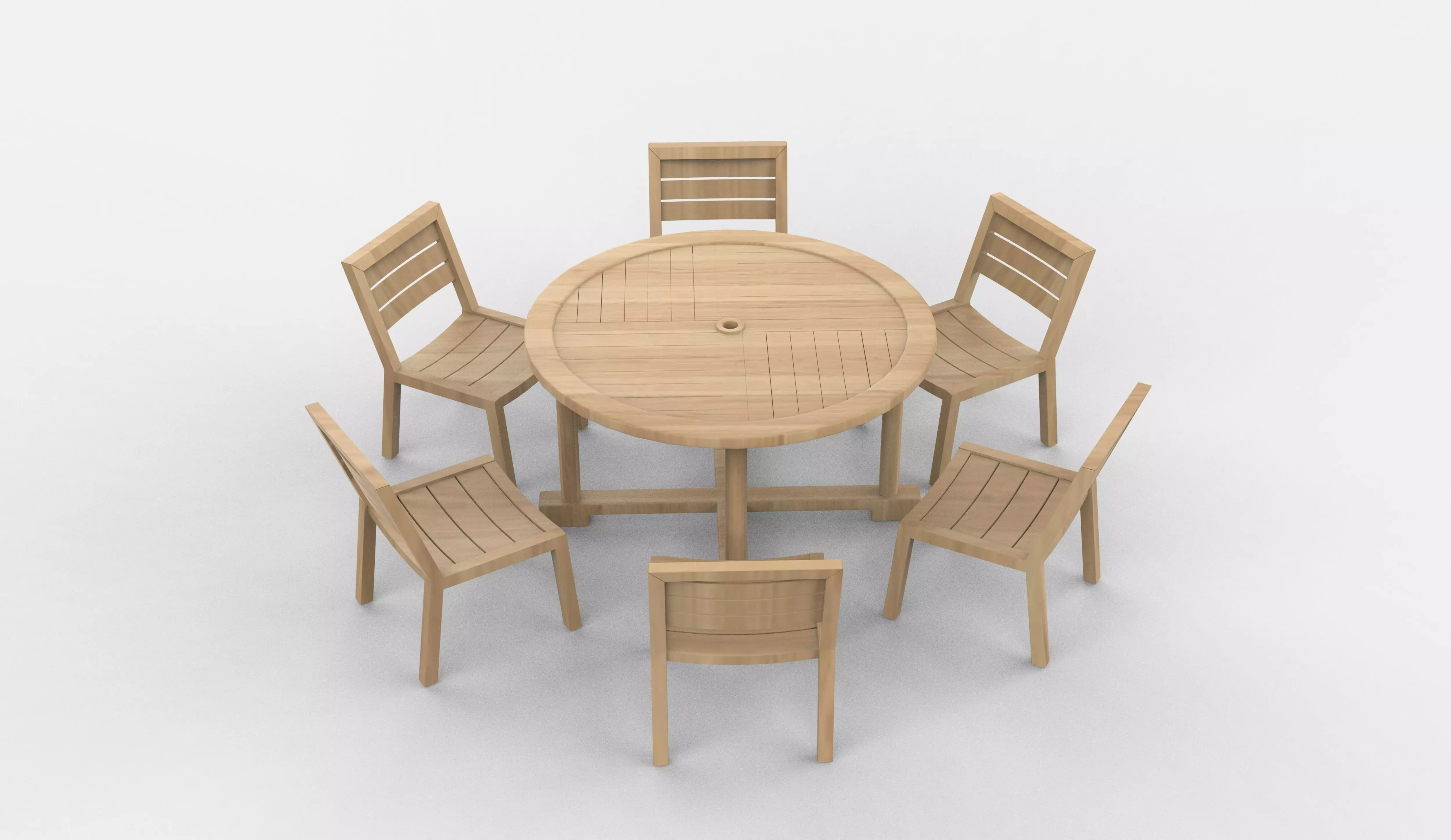 round garden furniture 3D model