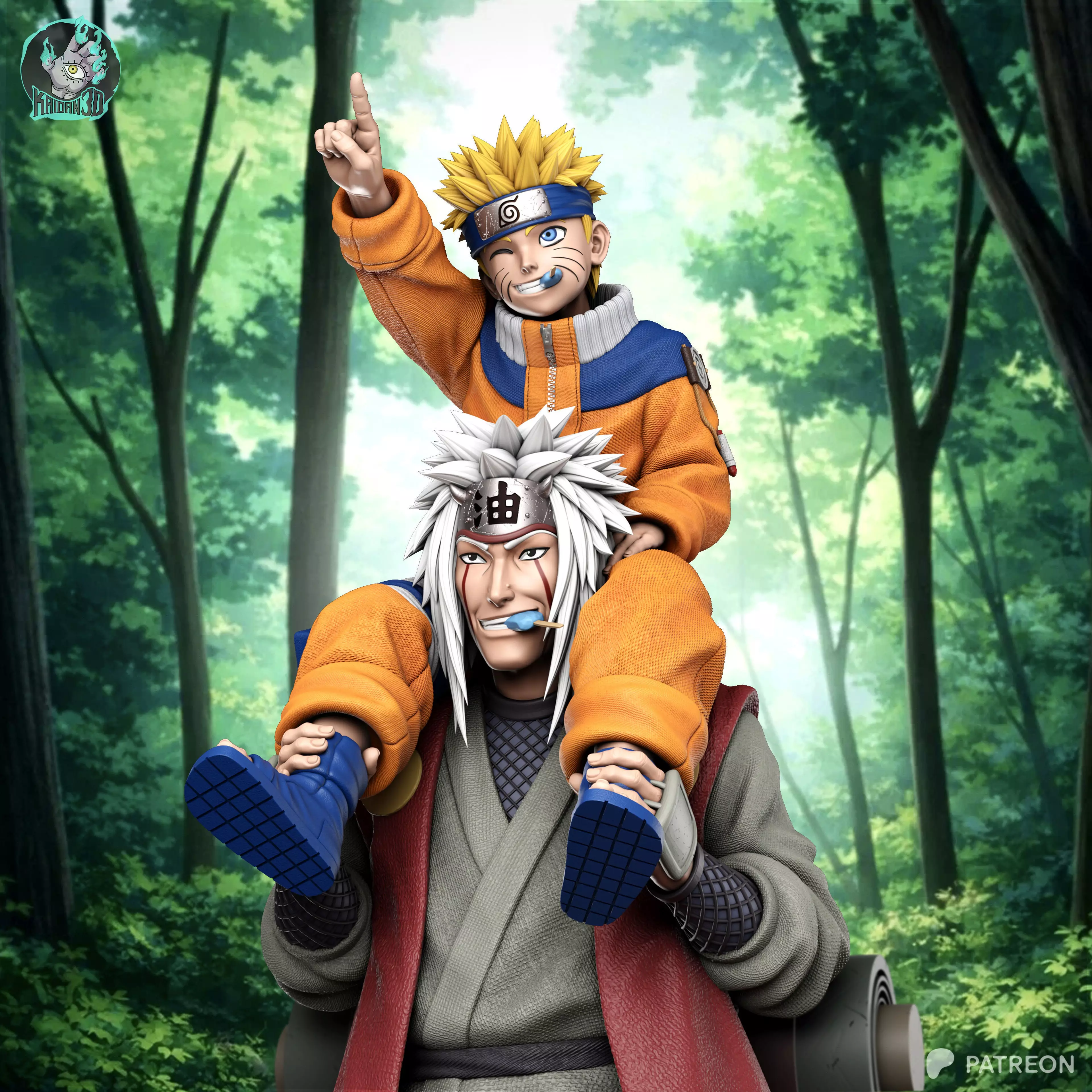 Jiraiya x Naruto NARUTO - STL Ready for 3D Printing 3D print model
