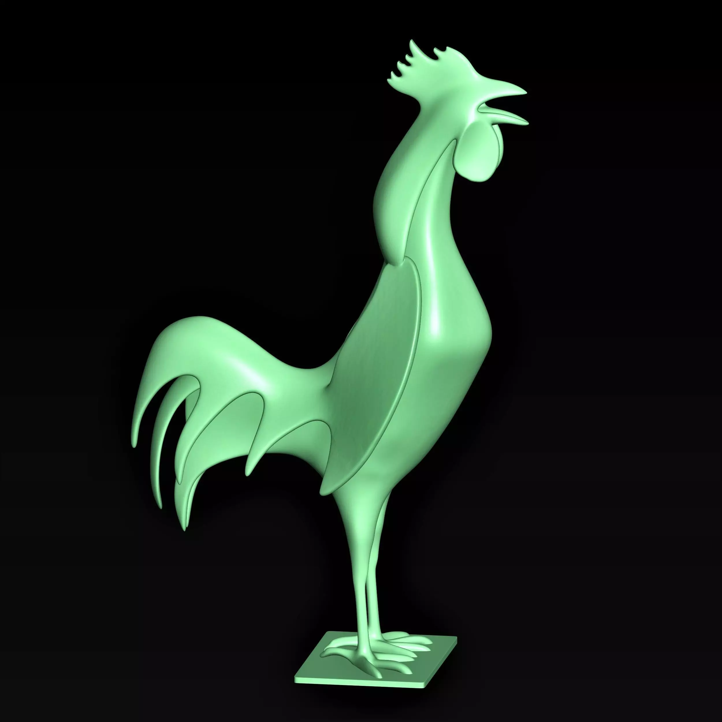 chicken statue 3D print model