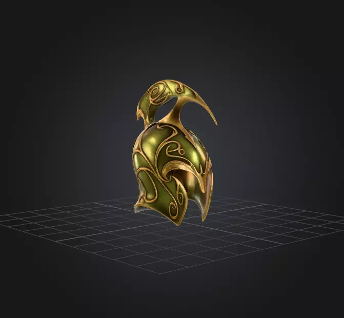 Elven Helmet - High Detail Fantasy 3D Model 3D print model