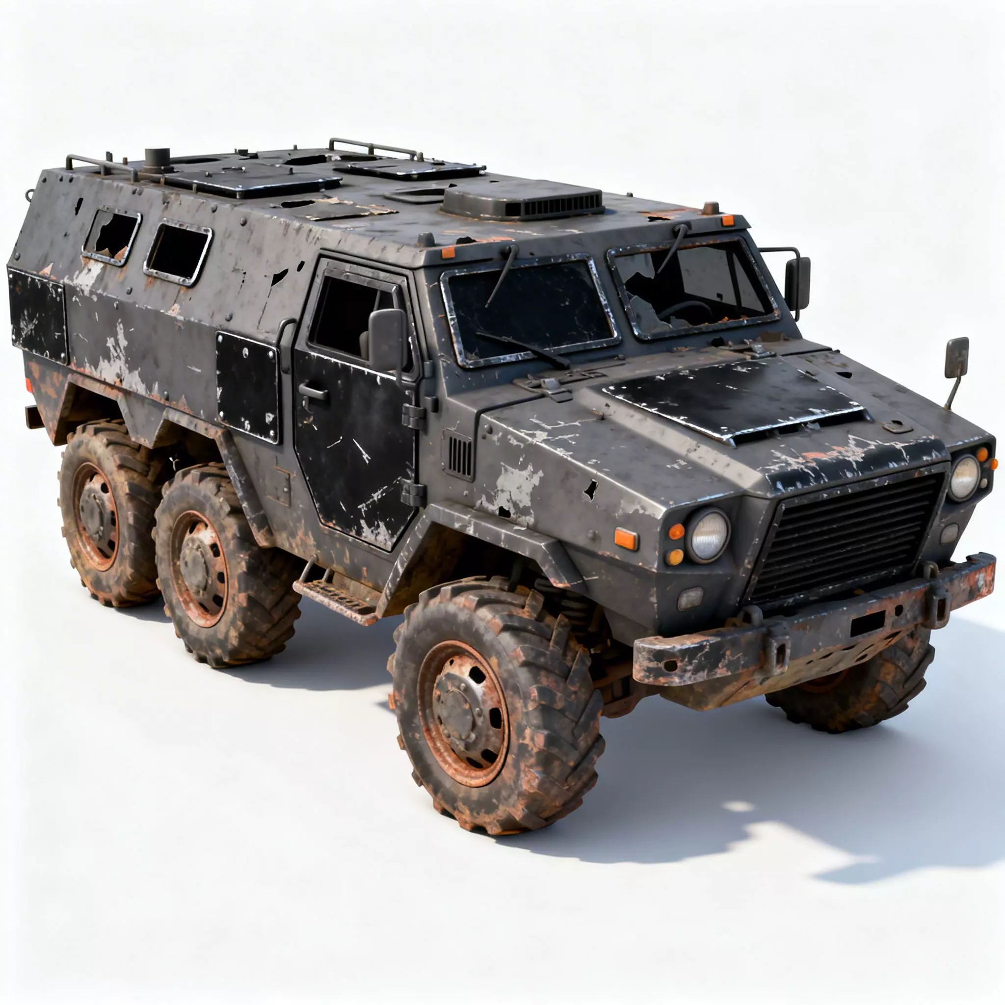 Abandoned Urban APC 3D Model Low-poly 3D model
