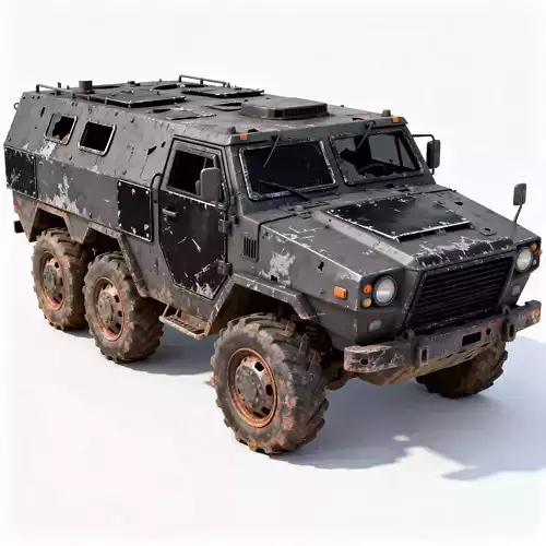 Abandoned Urban APC 3D Model
