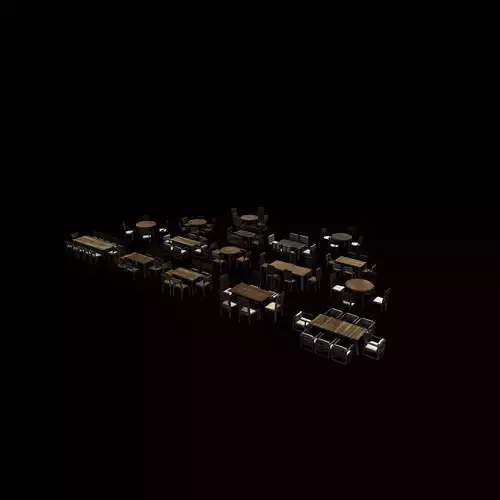 Dining Table set all 3D model 6