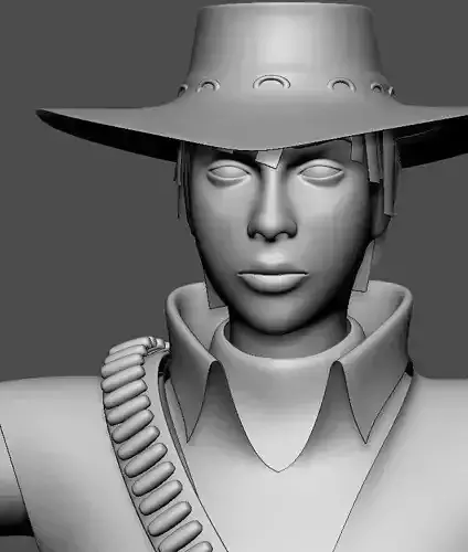 Cowgirl Ken Ronans girl friend AAA Low-poly 3D model