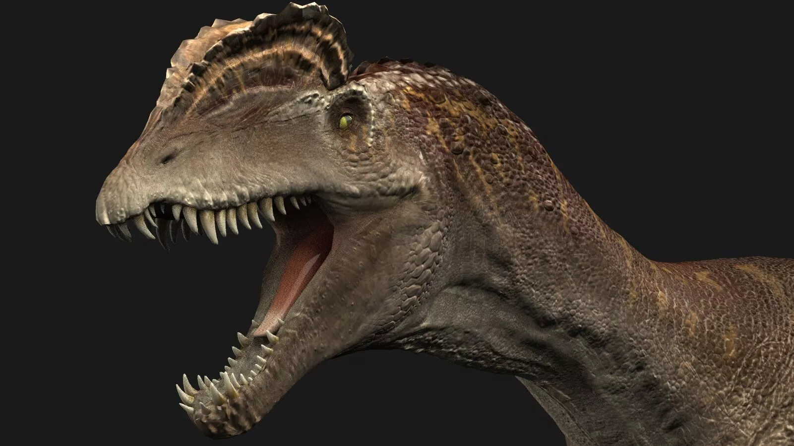 Dilophosaurus V2 Low-poly 3D model