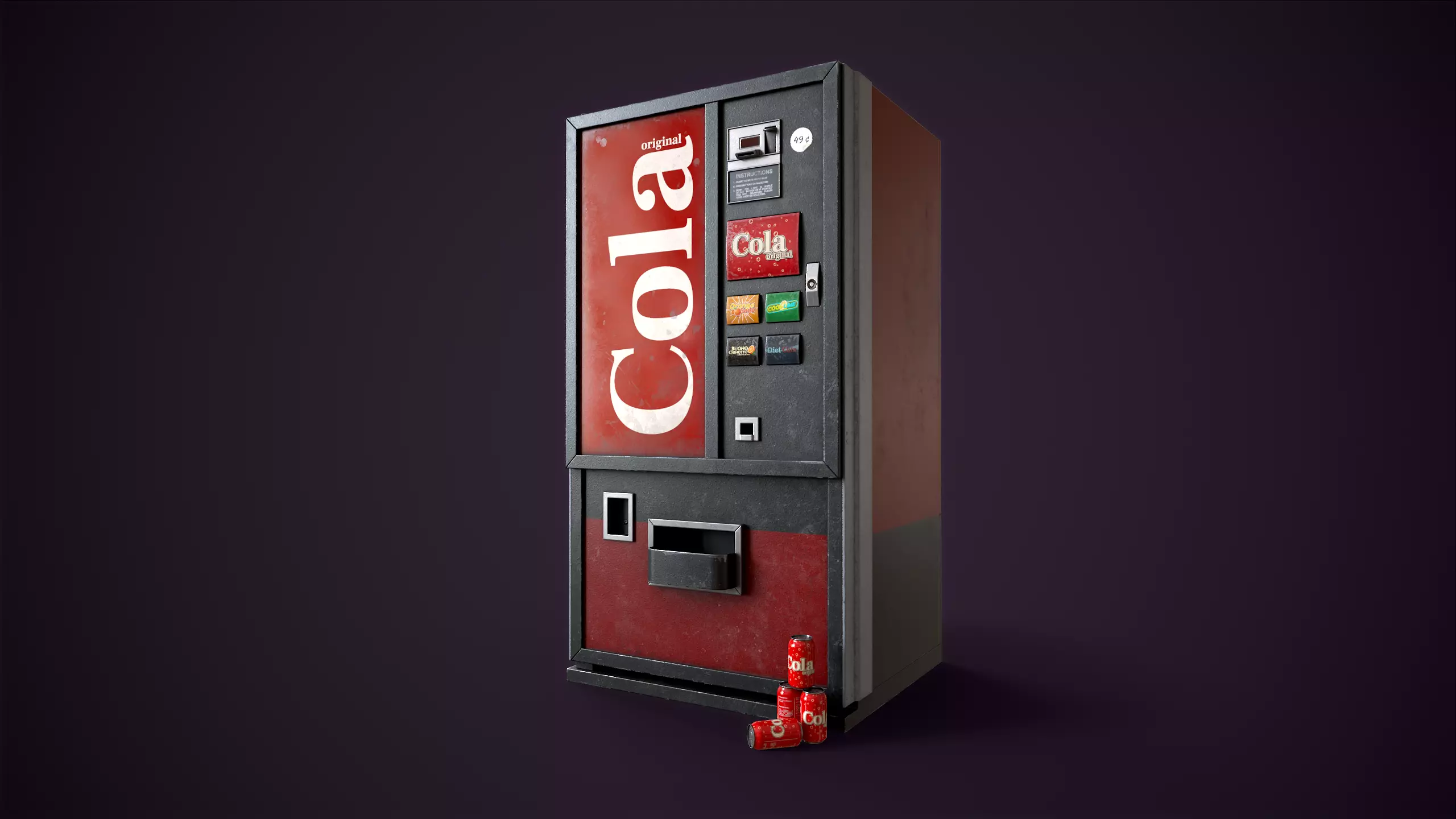 Soda Vending Machine Low-poly 3D model