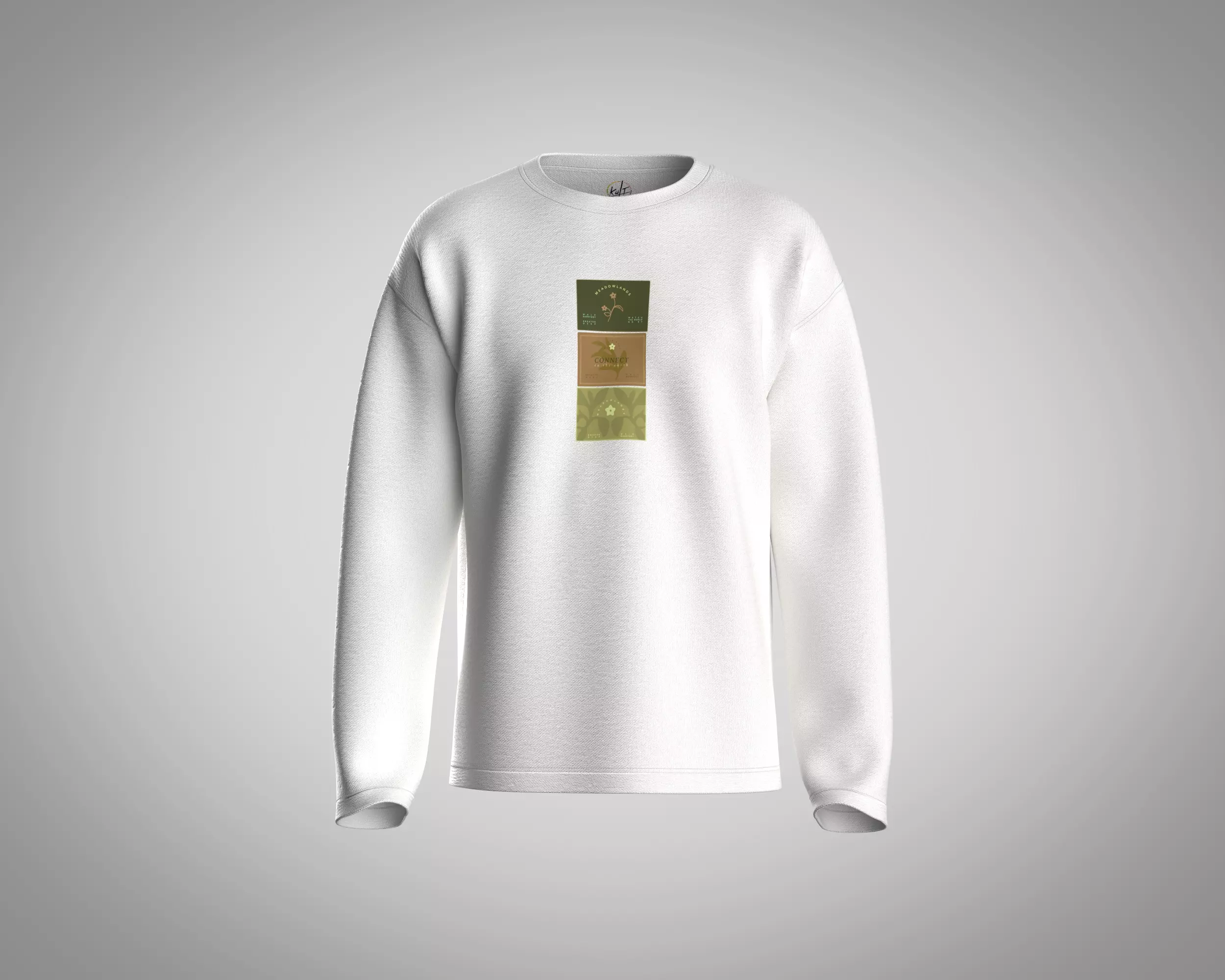 Mens basic t-shirt with chest graphic 3D model