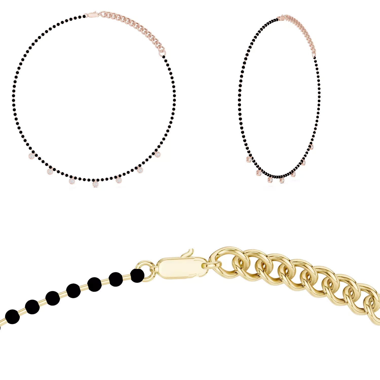 Black Beads Mangalsutra 3DM STL CAD Model 3D print model