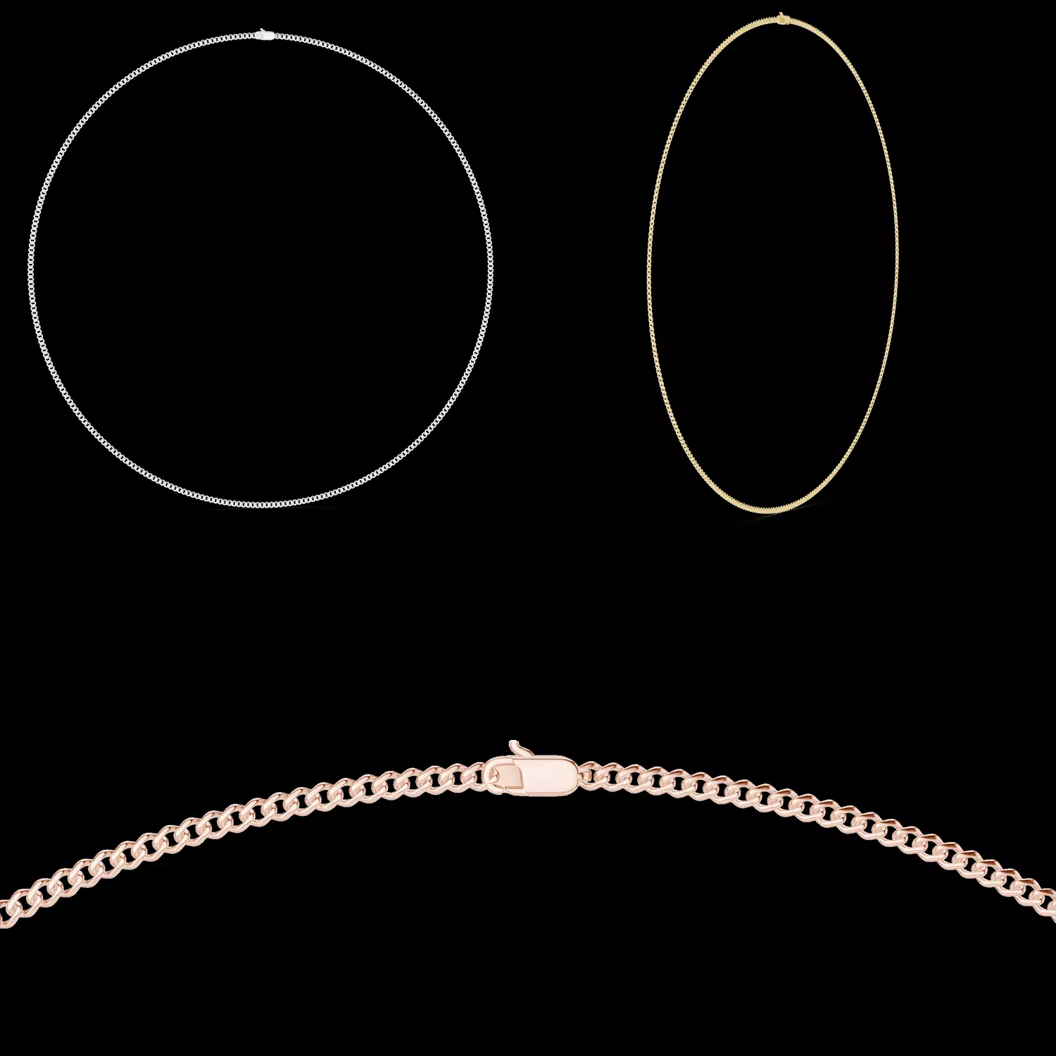 Minimal Classic Chain Necklace 3DM STL 3D print model