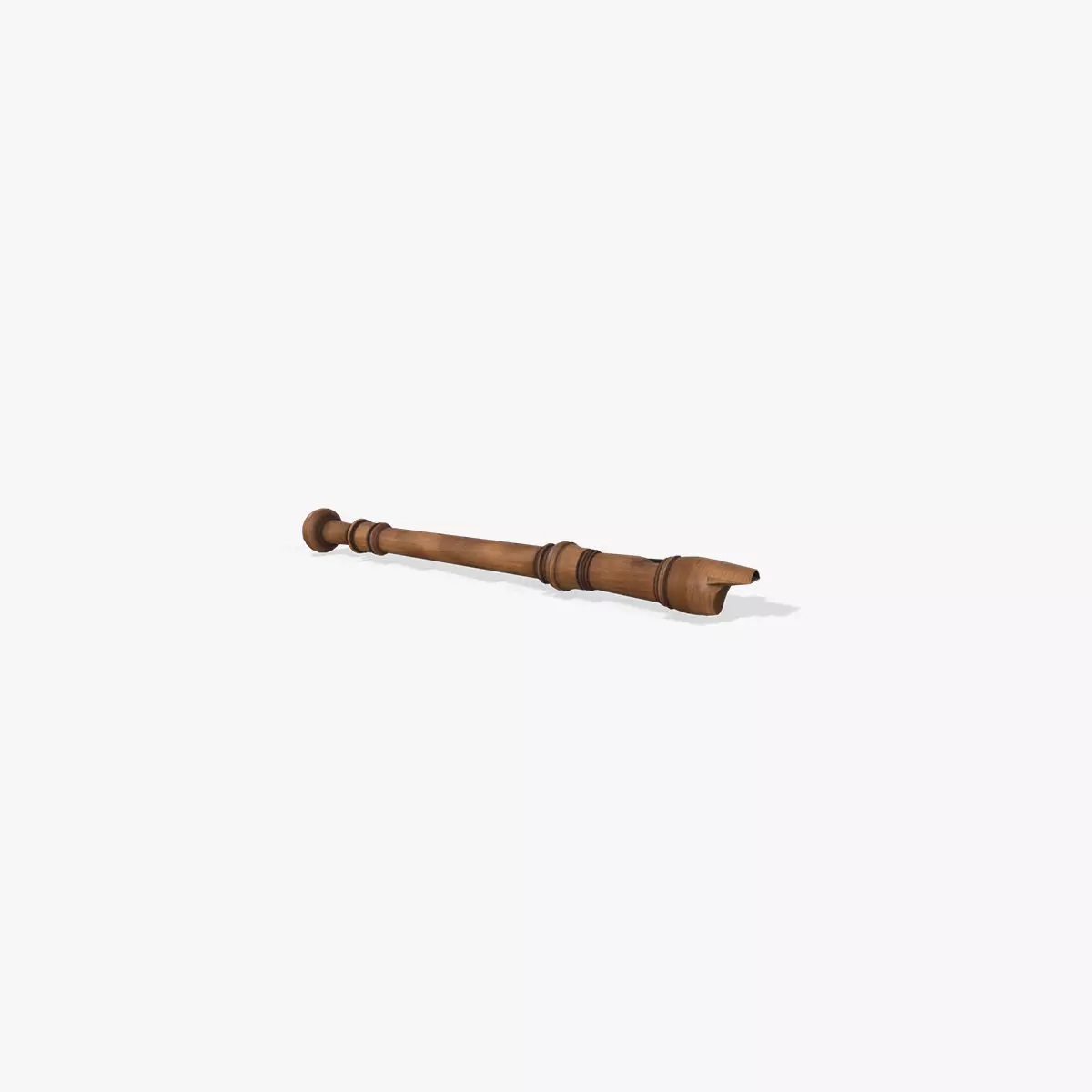 Flute 02 Low-poly 3D model