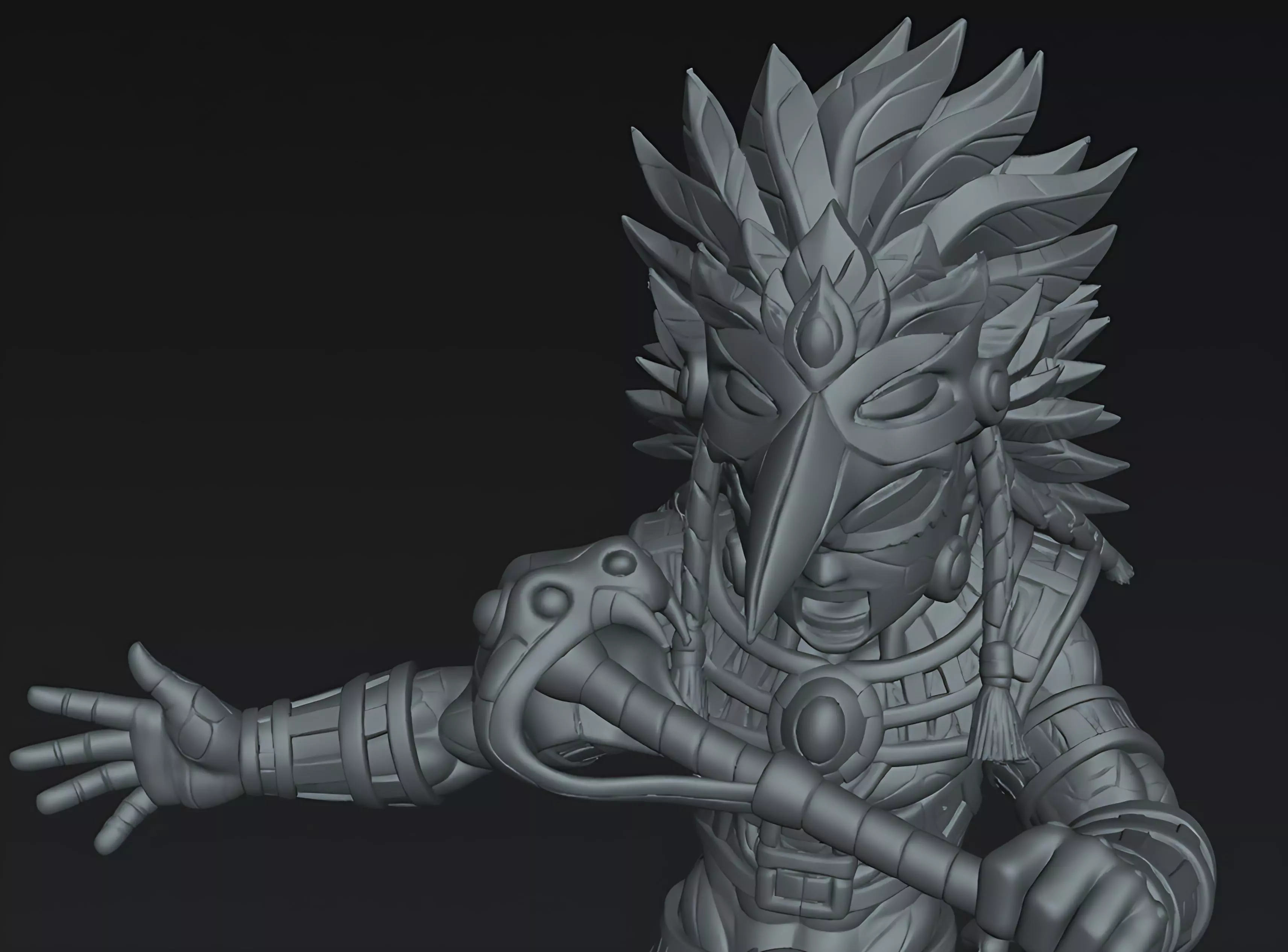 Mayan Wizard STL DnD Tabletop Miniature 3D Print Model 3D print model