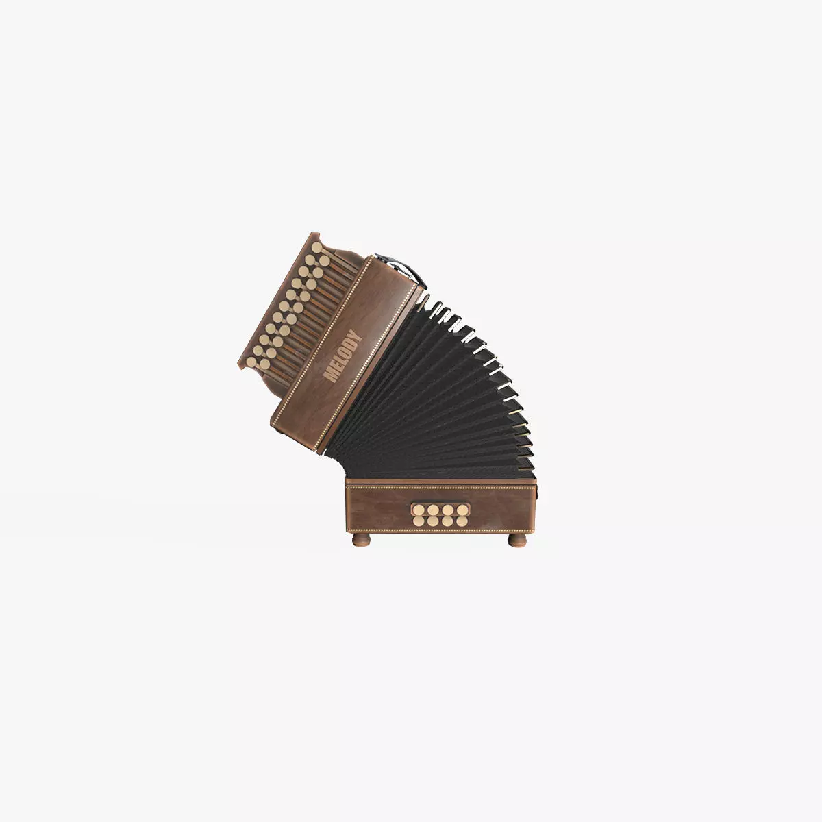 Accordion Low-poly 3D model
