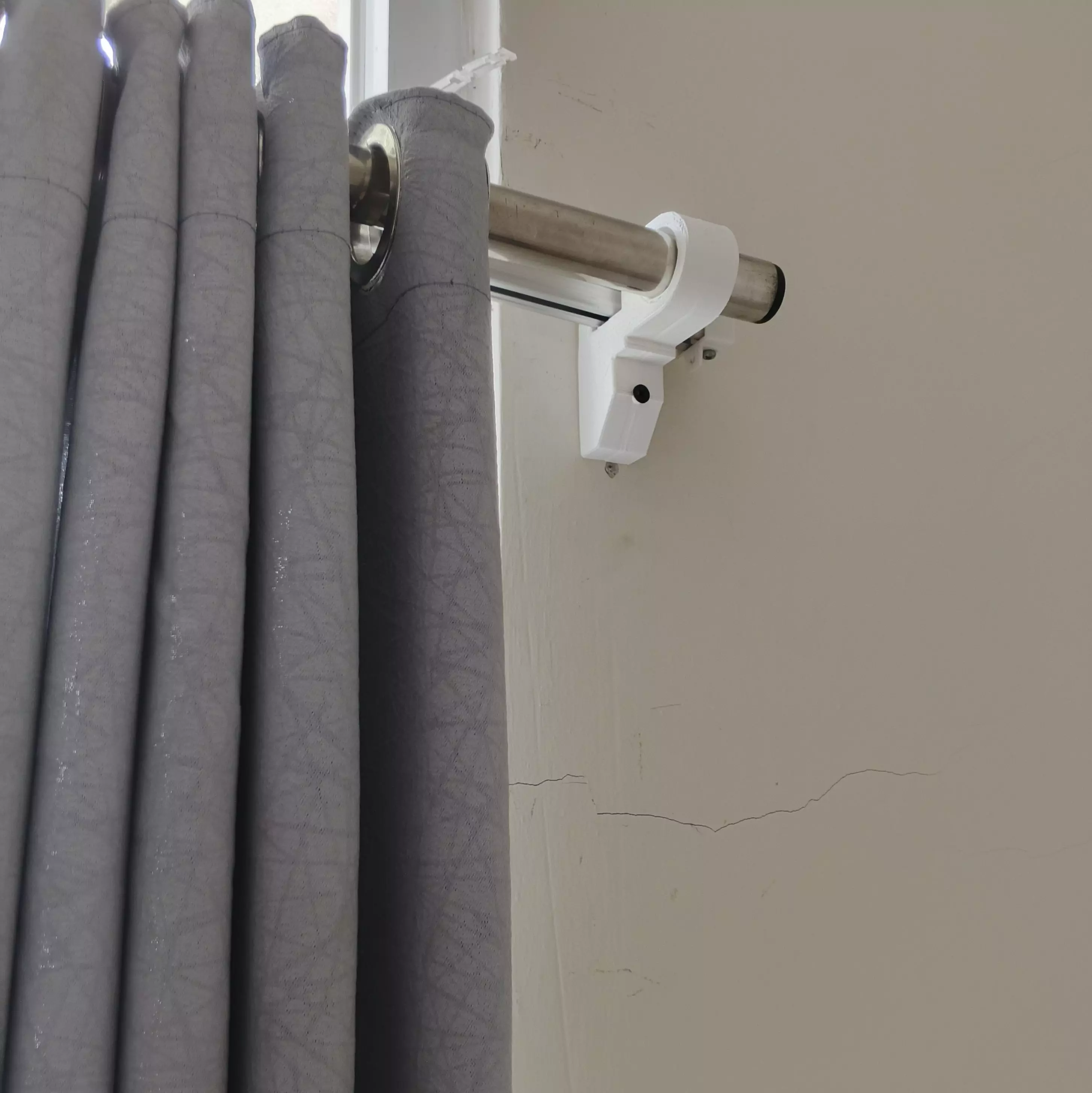 Wall Mount Curtain Rod Bracket 1 inch Pipe and Vitrase Rail 3D print model