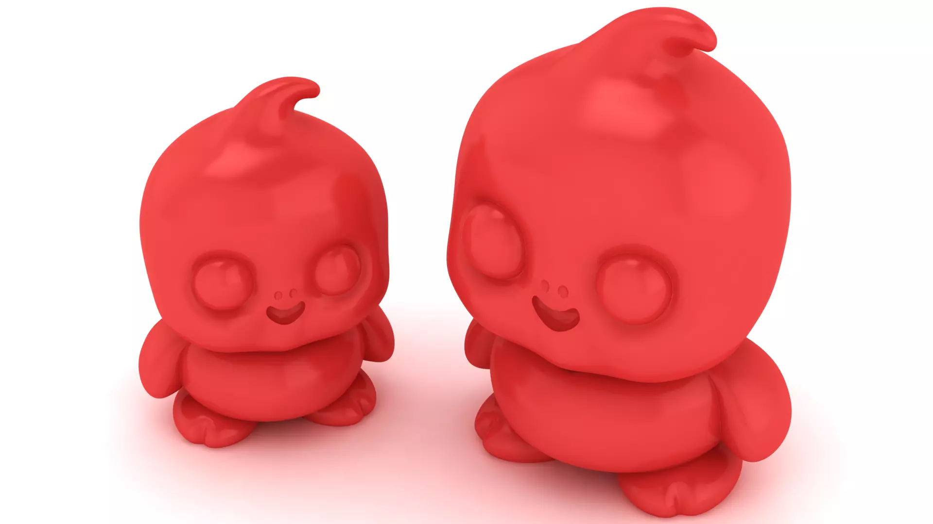 Cute Red Creature Toy 3D print model