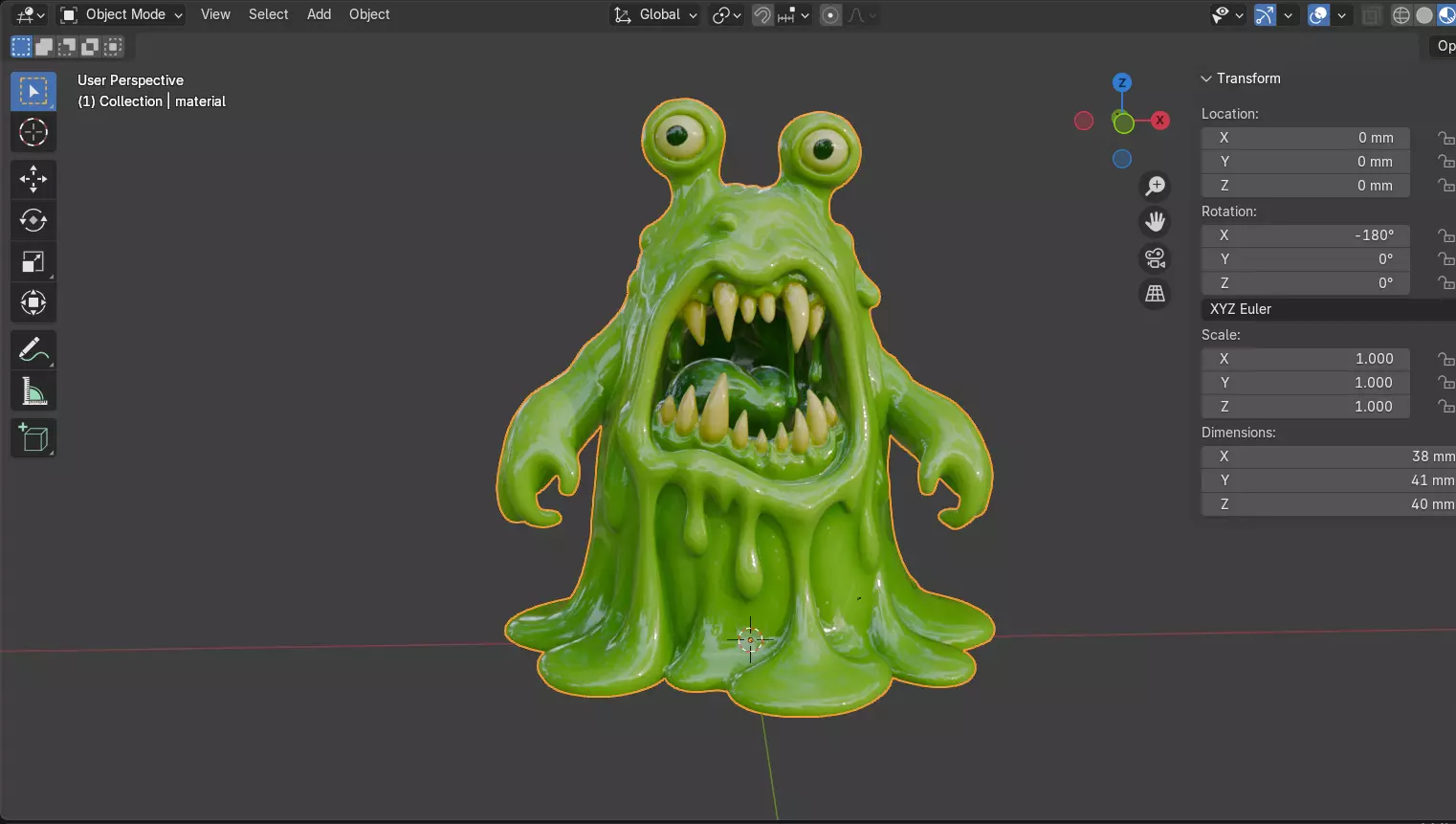 Slime Monster Free 3D print model