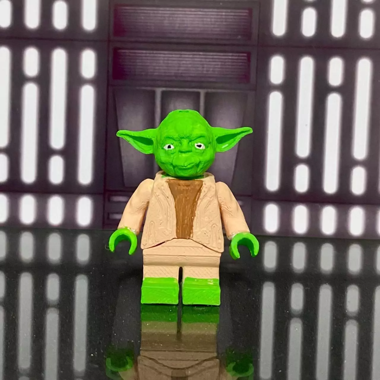 Articulated yoda master bricks style keychain star wars 3D print model
