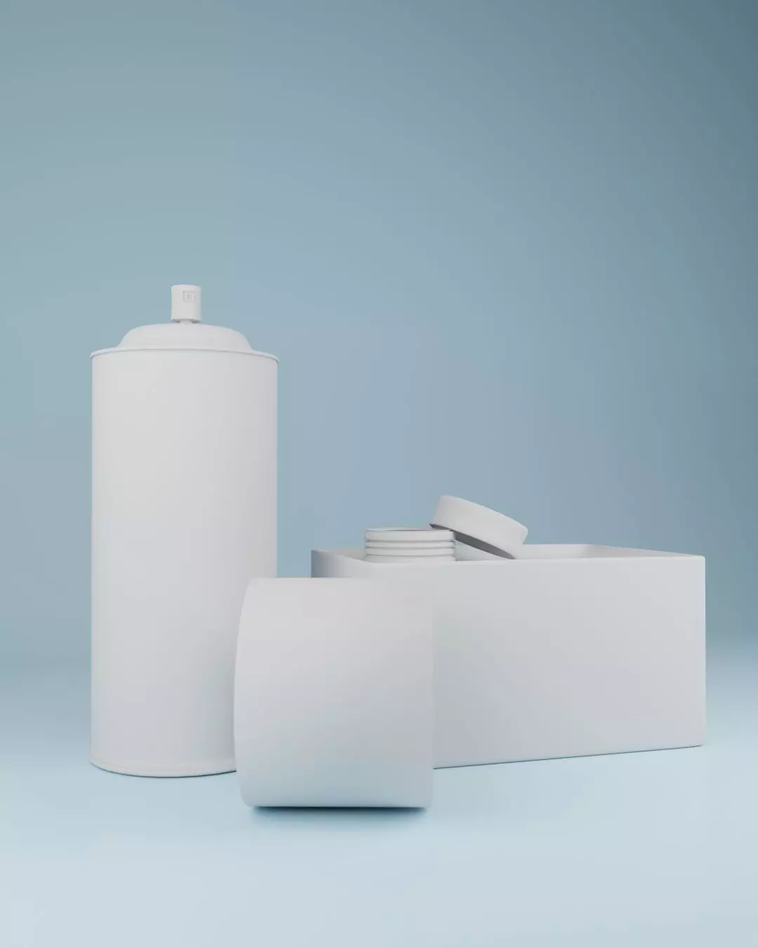 Spray Paint And Remover Cane 3D print model