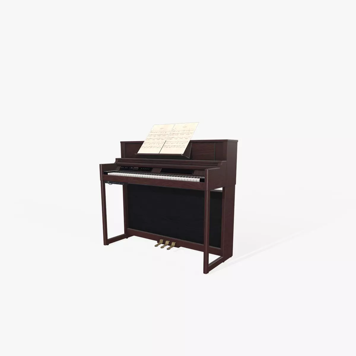 Acoustic Piano Low-poly 3D model