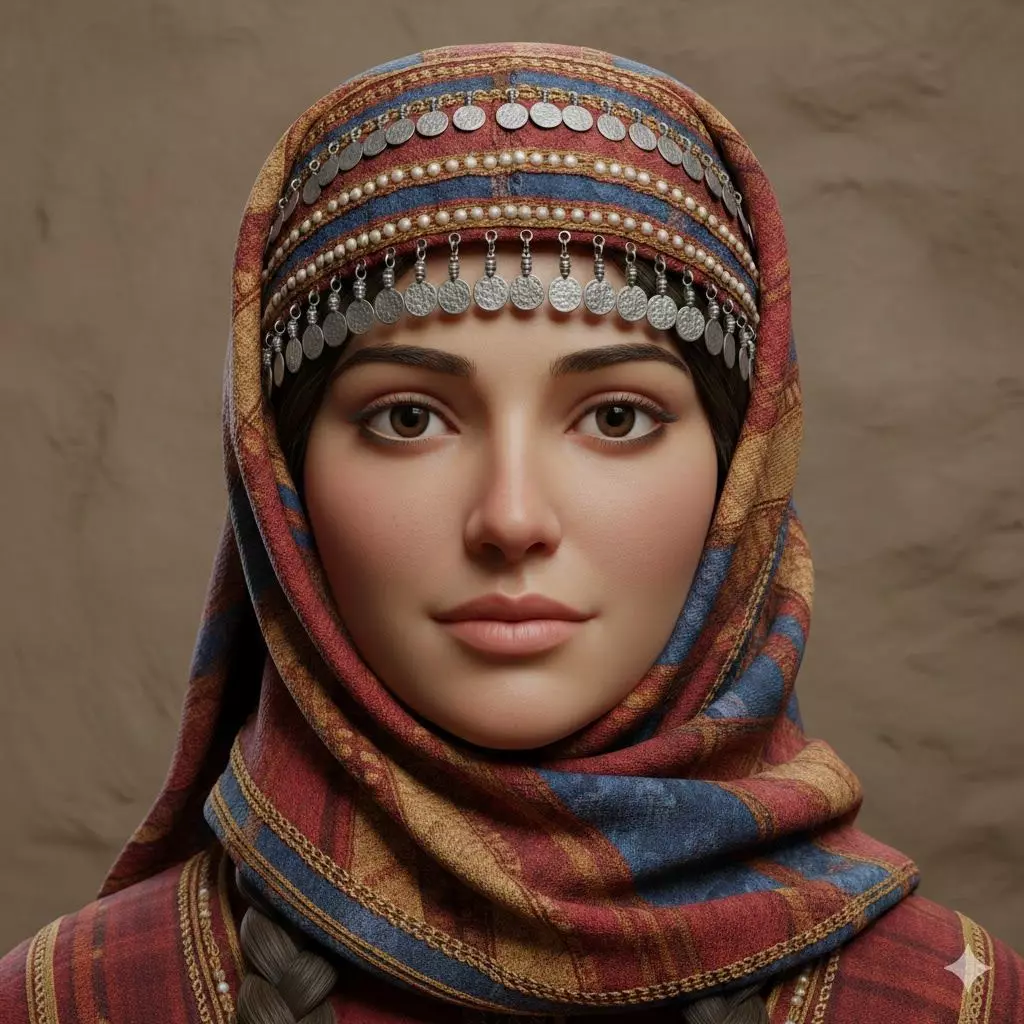 Realistic Middle Eastern Woman Bust 3D model