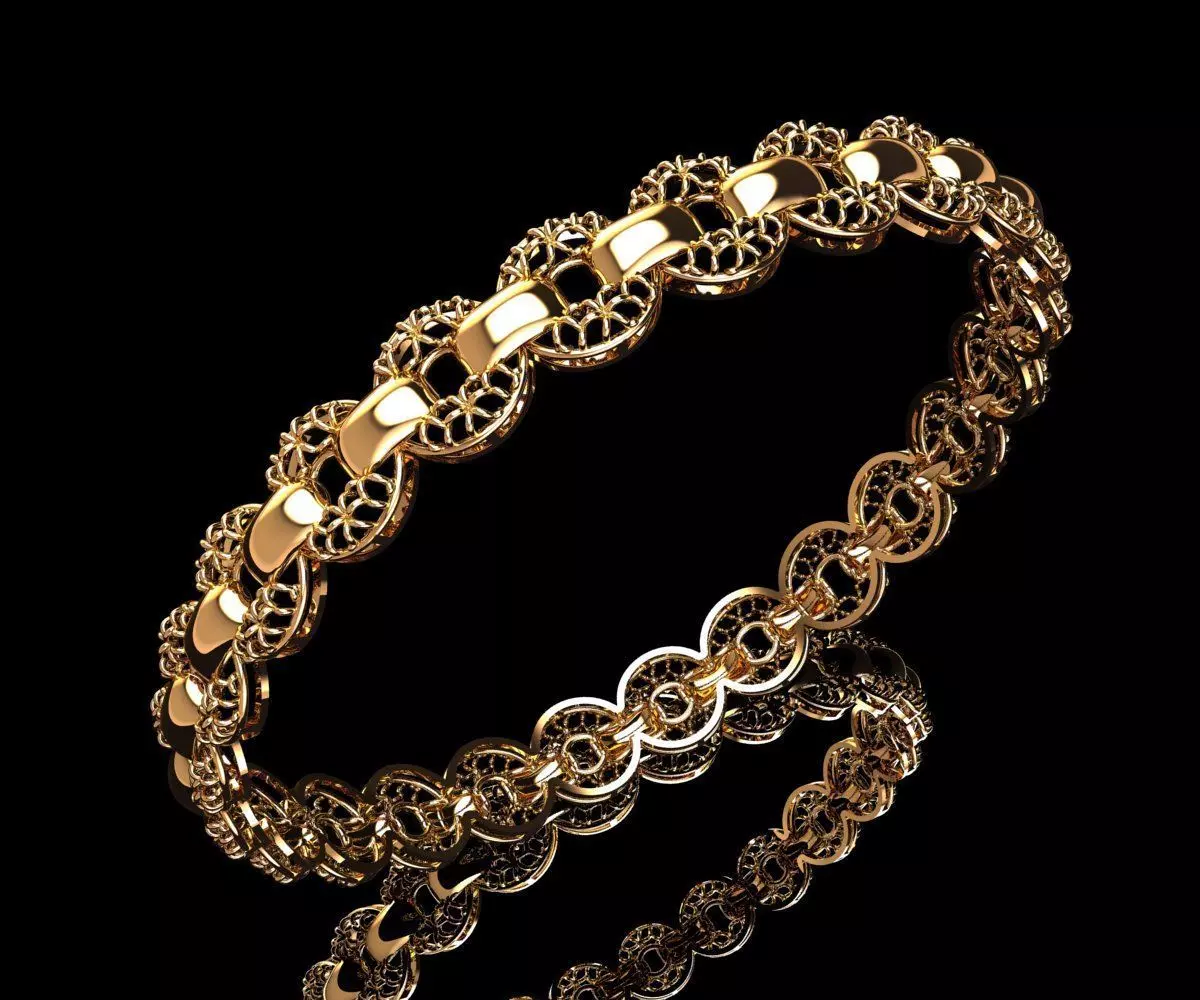 1517 Filigree Circle Bangle 15gm 3D print model