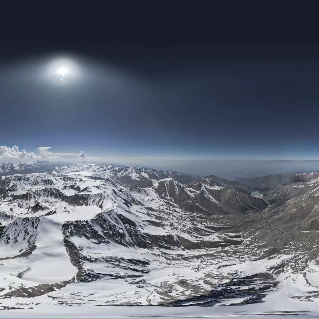 HDR - Kyrgyz and Kazakh mountains and Ozerny Peak 3D model