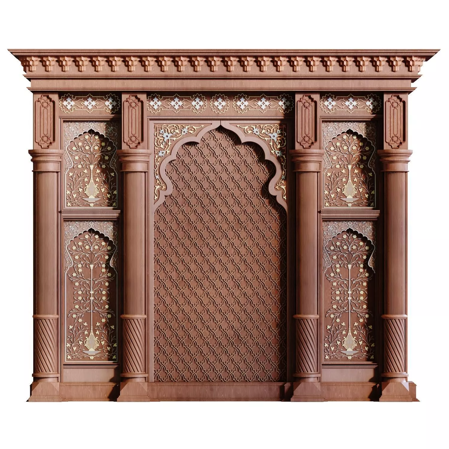 Wood Wall Panel 936 Low-poly 3D model