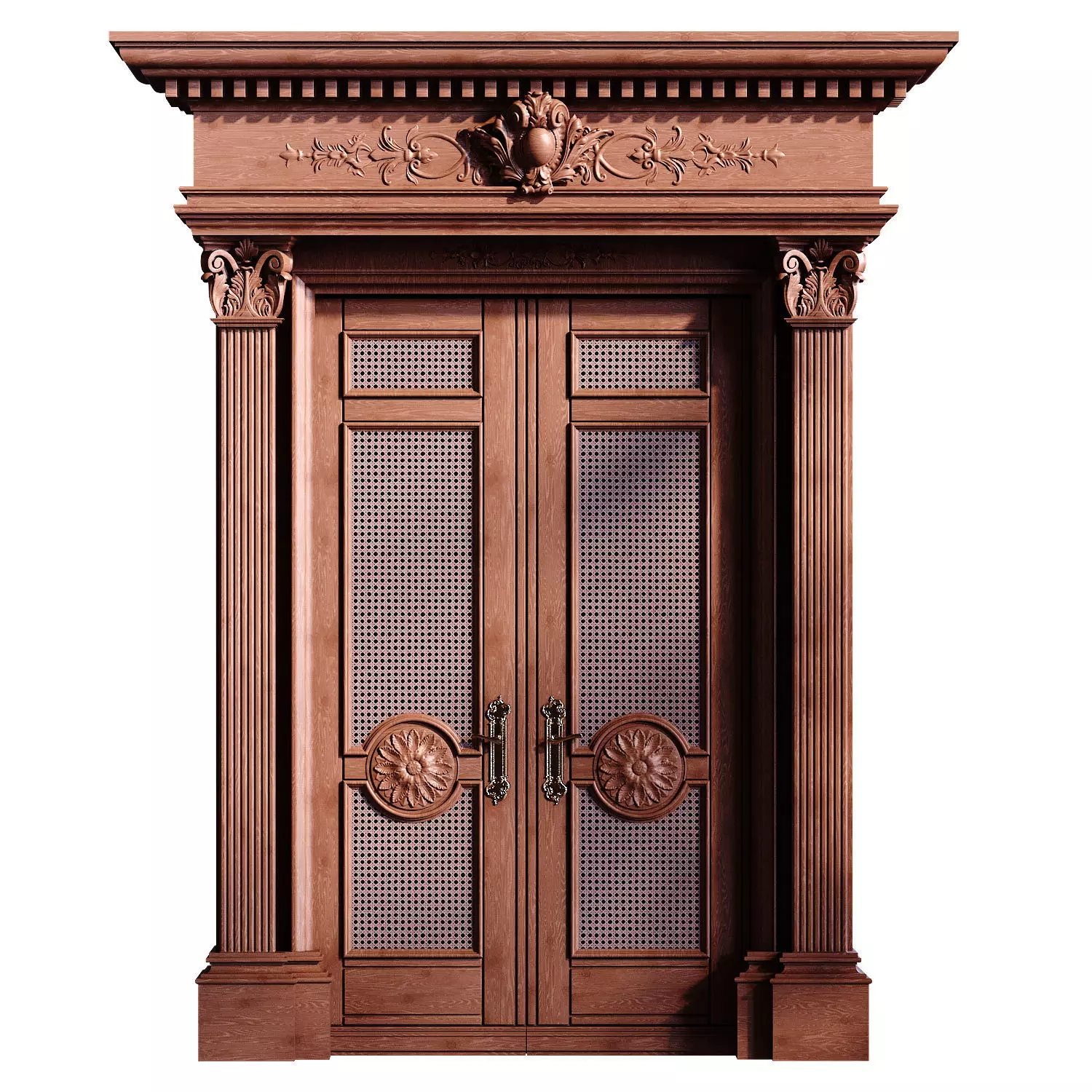 Decorative Wood Door 927 Low-poly 3D model
