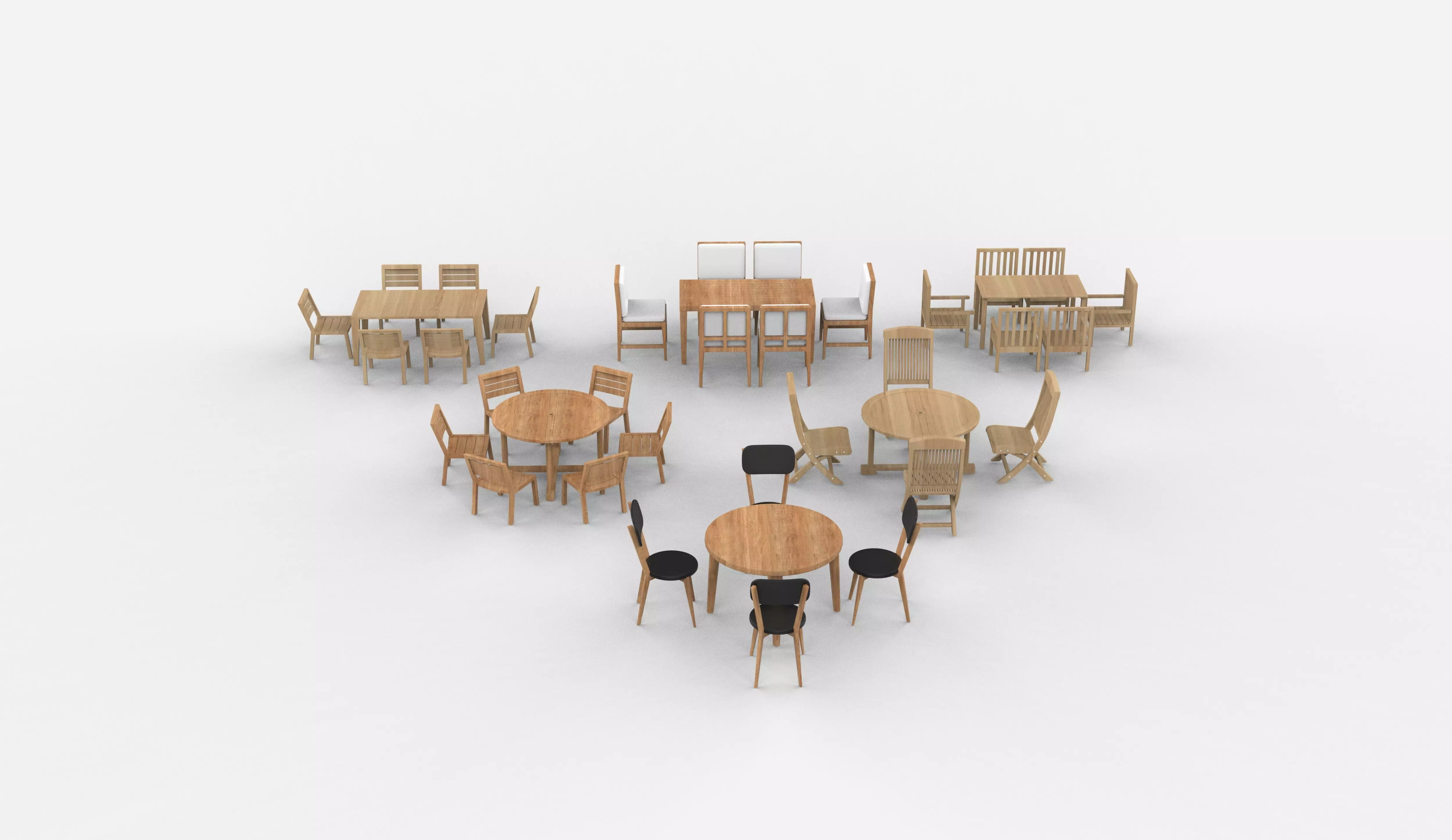 Dining Table set 04 3D model