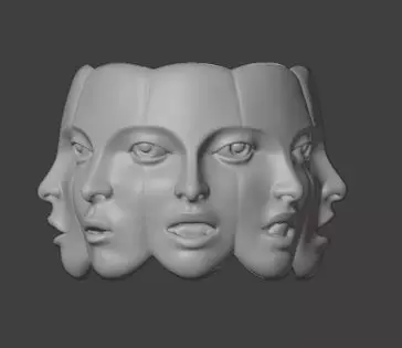 Iloveyou Faces Ring at 3d printed file 3D print model