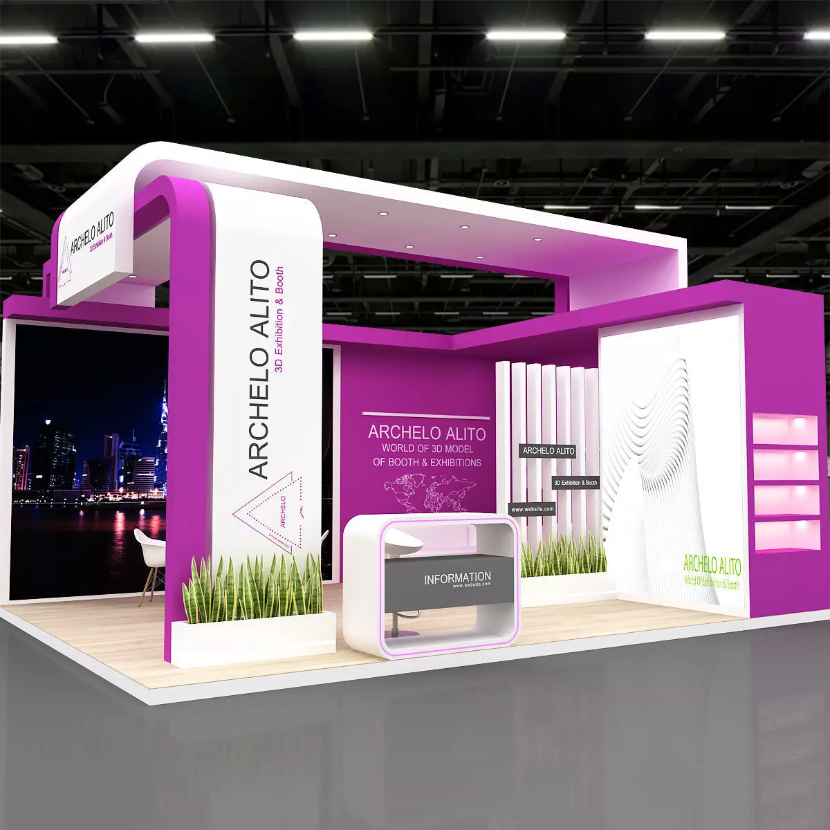 stall exhibition booth - 421 3D model