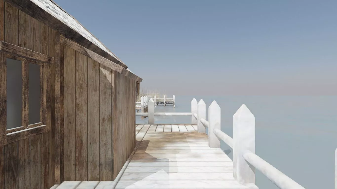 Winter Harbor Village 3D model