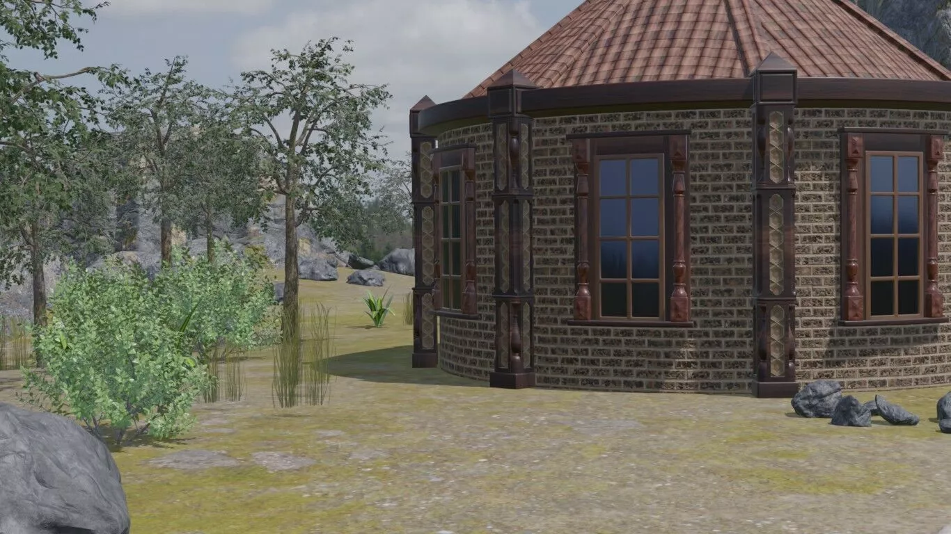 Mountain Village Settlement 3D model