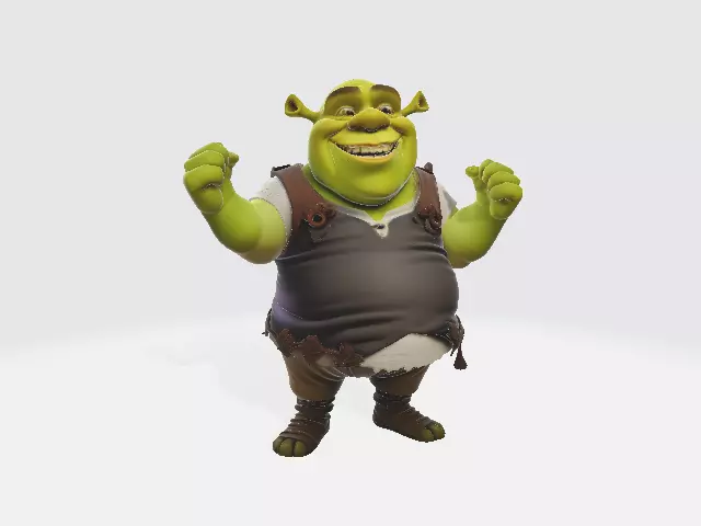 Shrek Happy 100mm 3D print model