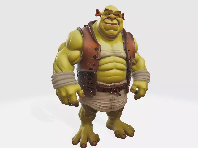 Muscular Shrek 120mm 3D print model