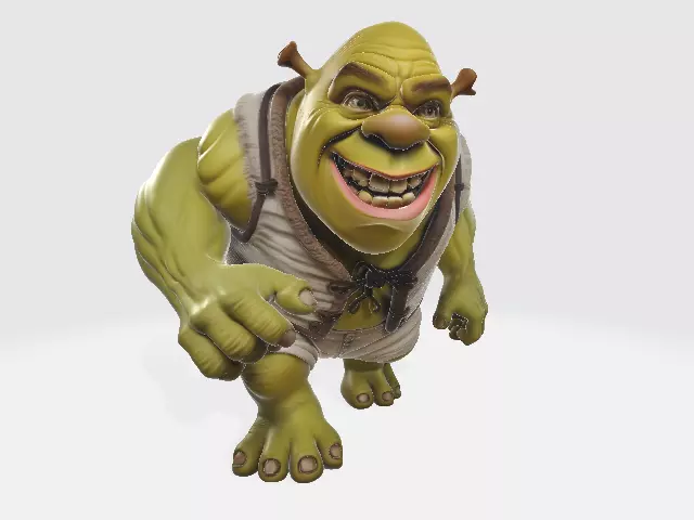 Shrek Wrestling 100mm 3D print model