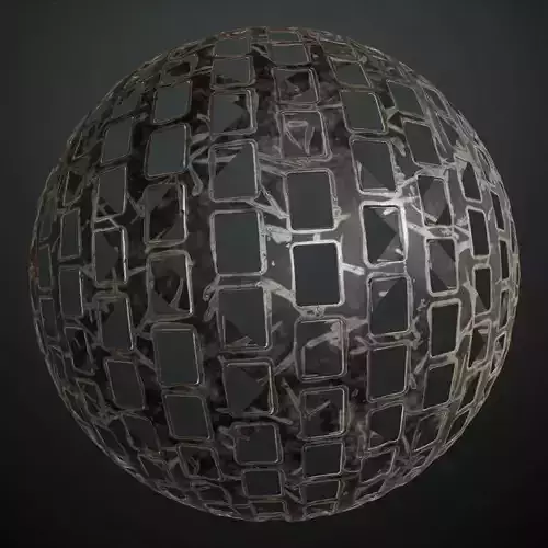 Metal Walkway Perforated Holes PBR Seamless Texture