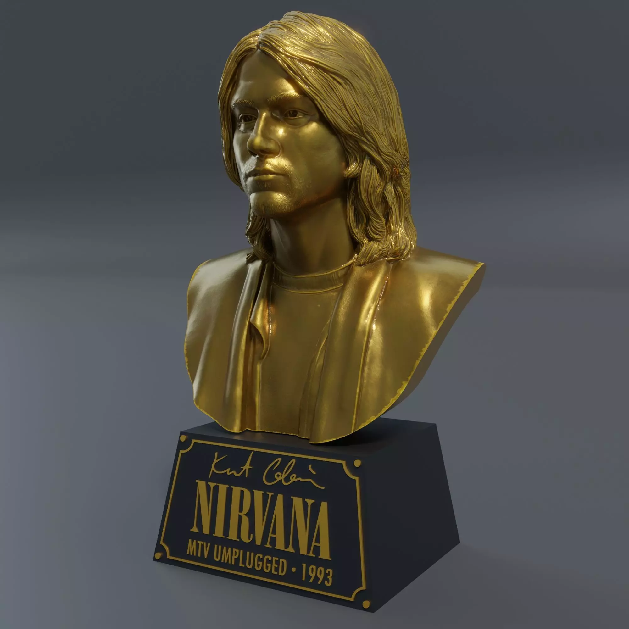 Kurt Cobain Bust 3D print model