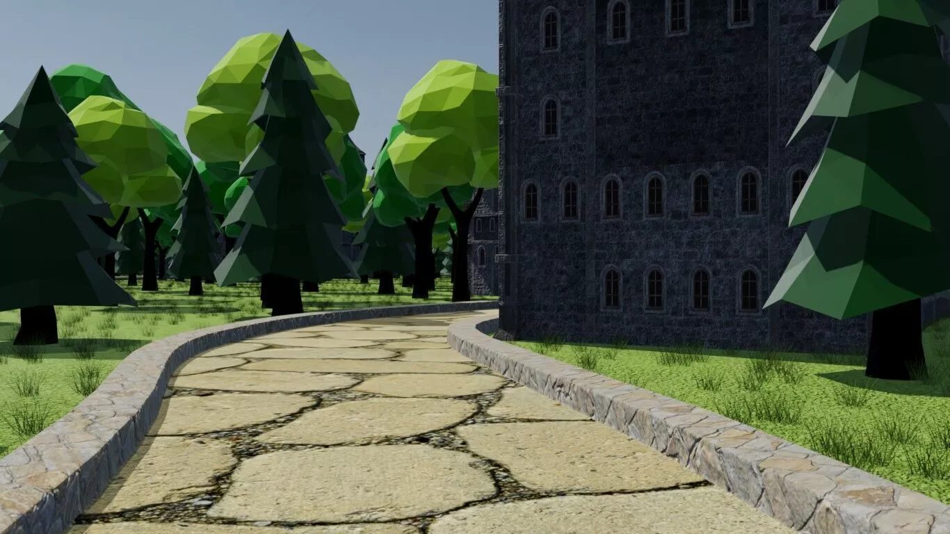 Medieval Village Landscape 3D model