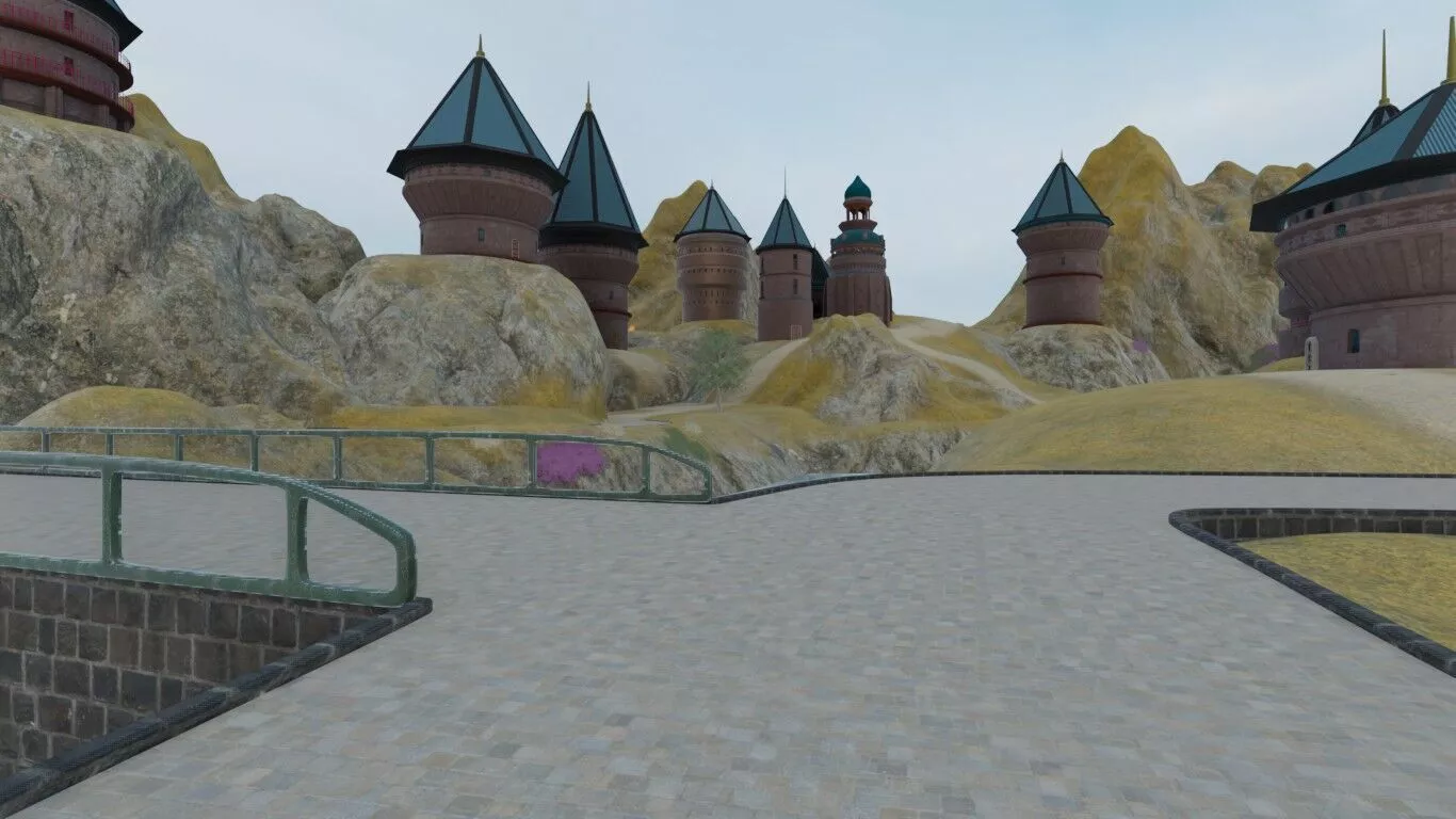 Fantasy Village Landscape 3D model