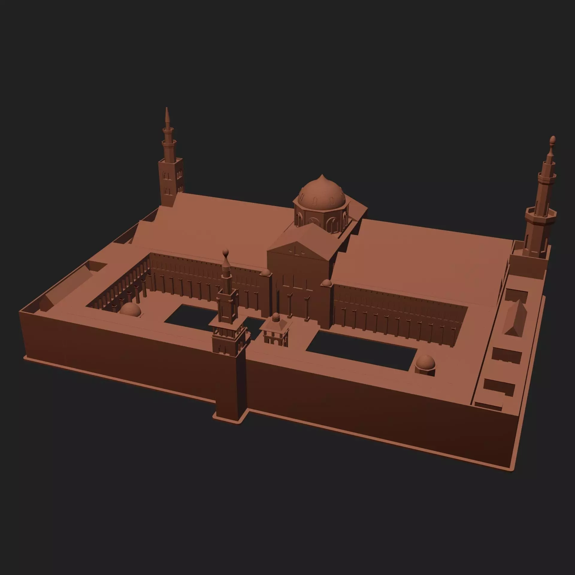 Historic Great Mosque Damascus Architectural Free 3D print model