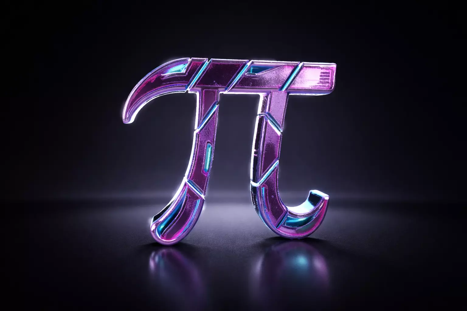 Futuristic Pi Symbol Mathematical Art Sculpture Modern Nerd 3D print model