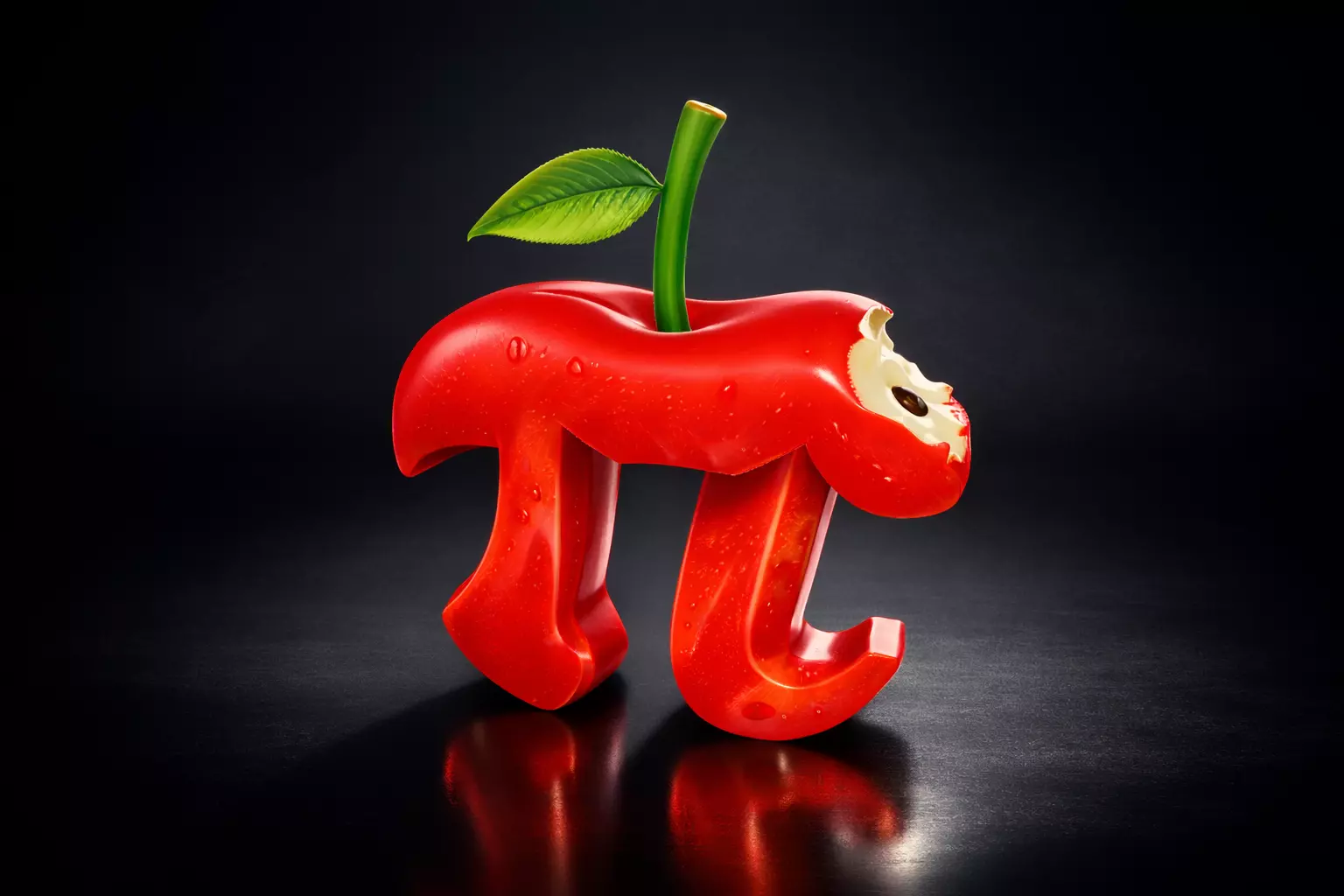 Apple Pi Sculpture Creative Math Art Modern Desk Ornament 3D print model