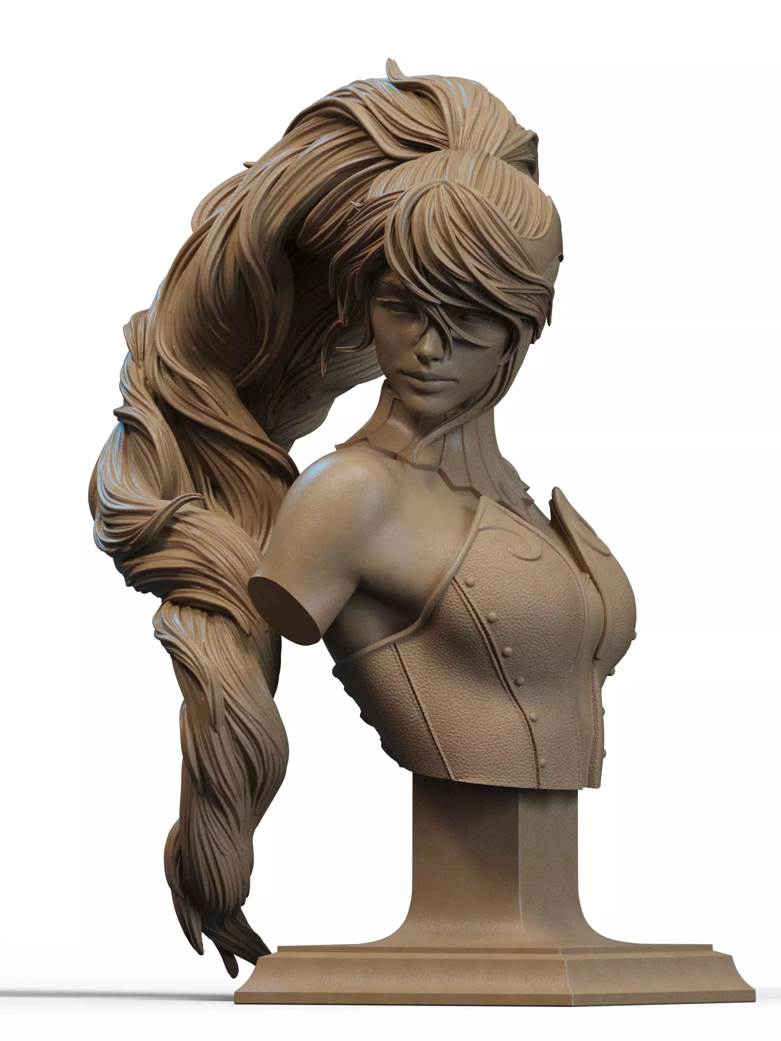 Pyrrha Nikos Bust 3D Print 3D print model
