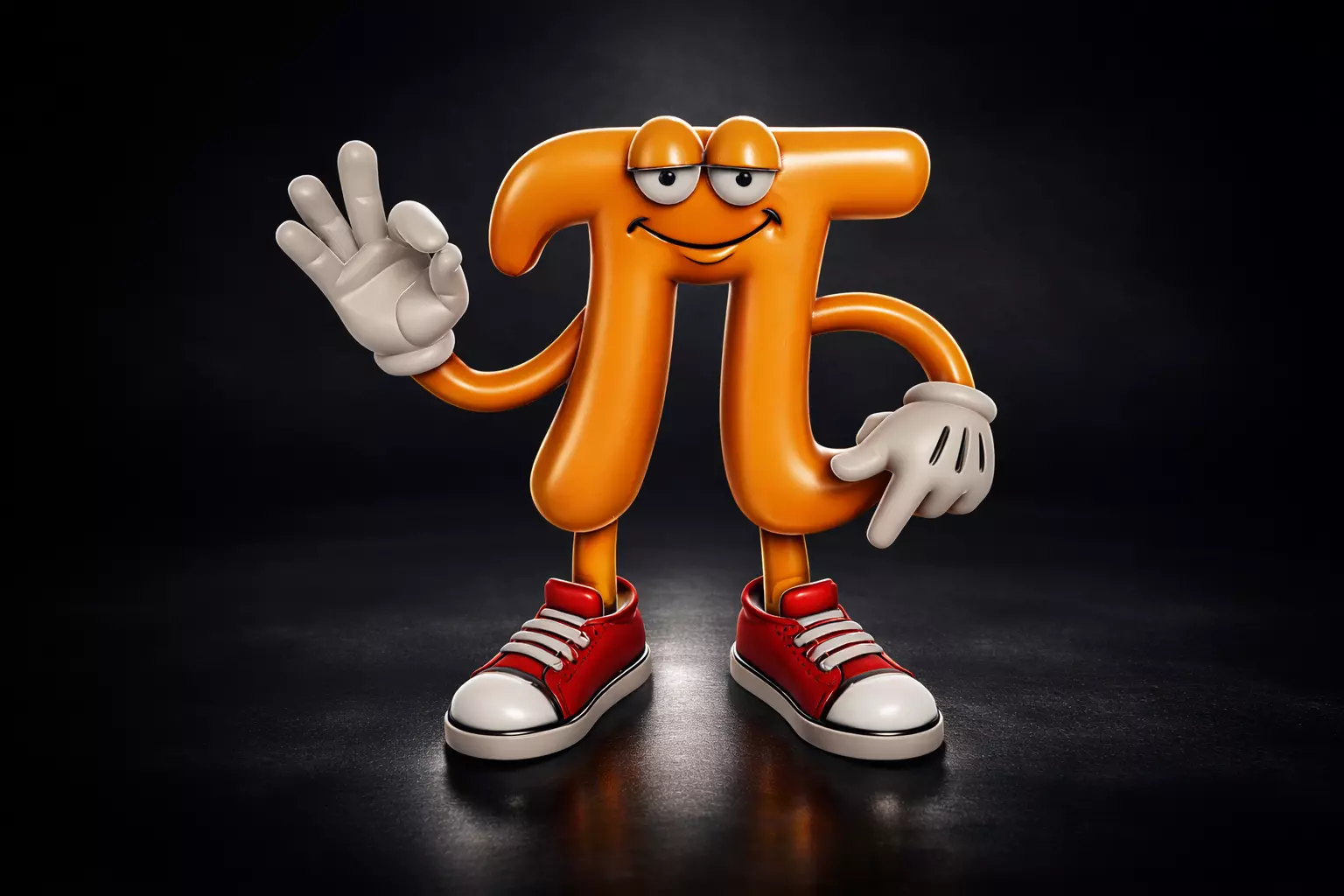 Pi Day Cute Pi Symbol Character Fun Math Nerdy for Math Lovers 3D print model