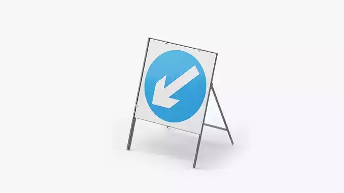 Keep Left Square Road Sign