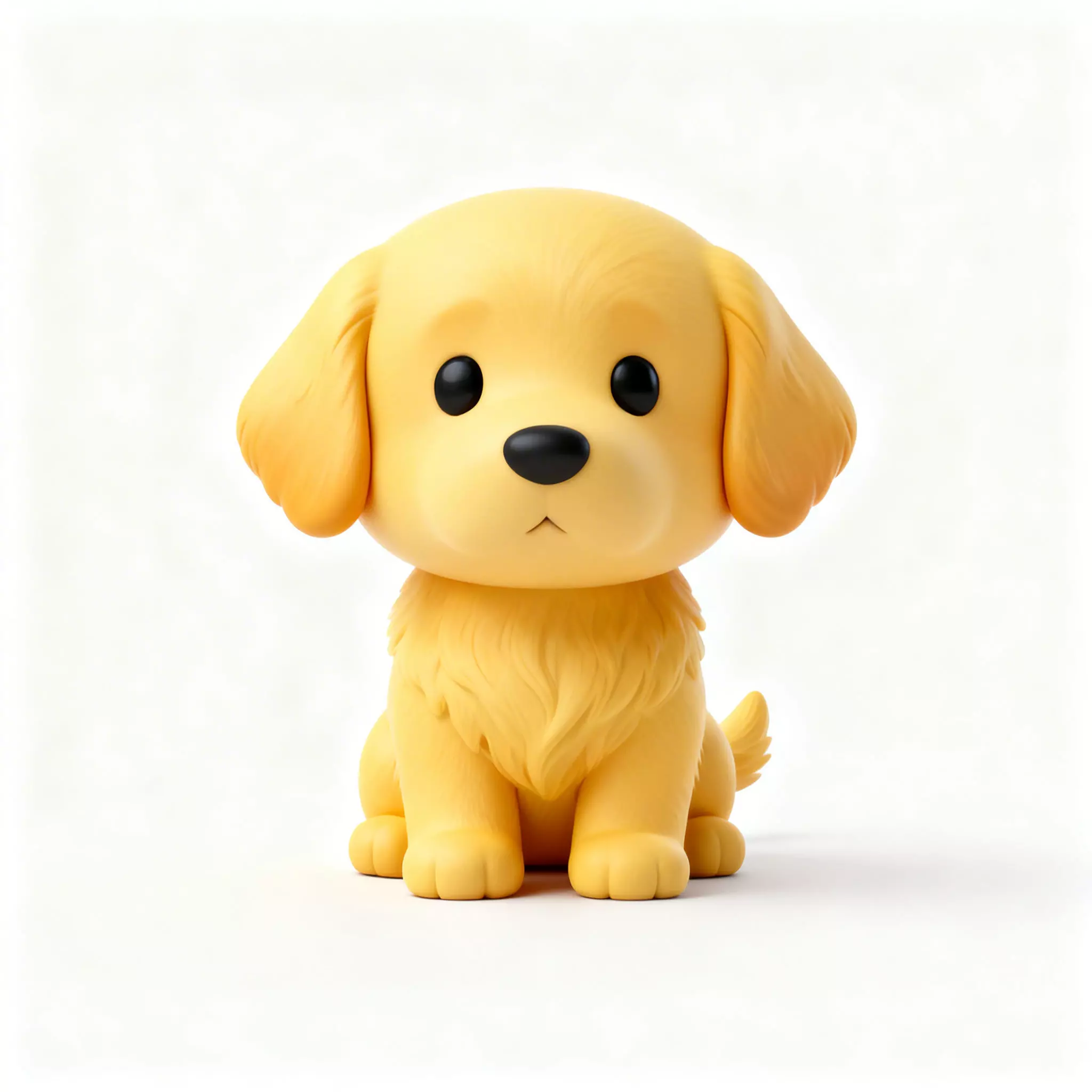 Chibi Golden Retriever 3D Model 3D Model Low-poly 3D model