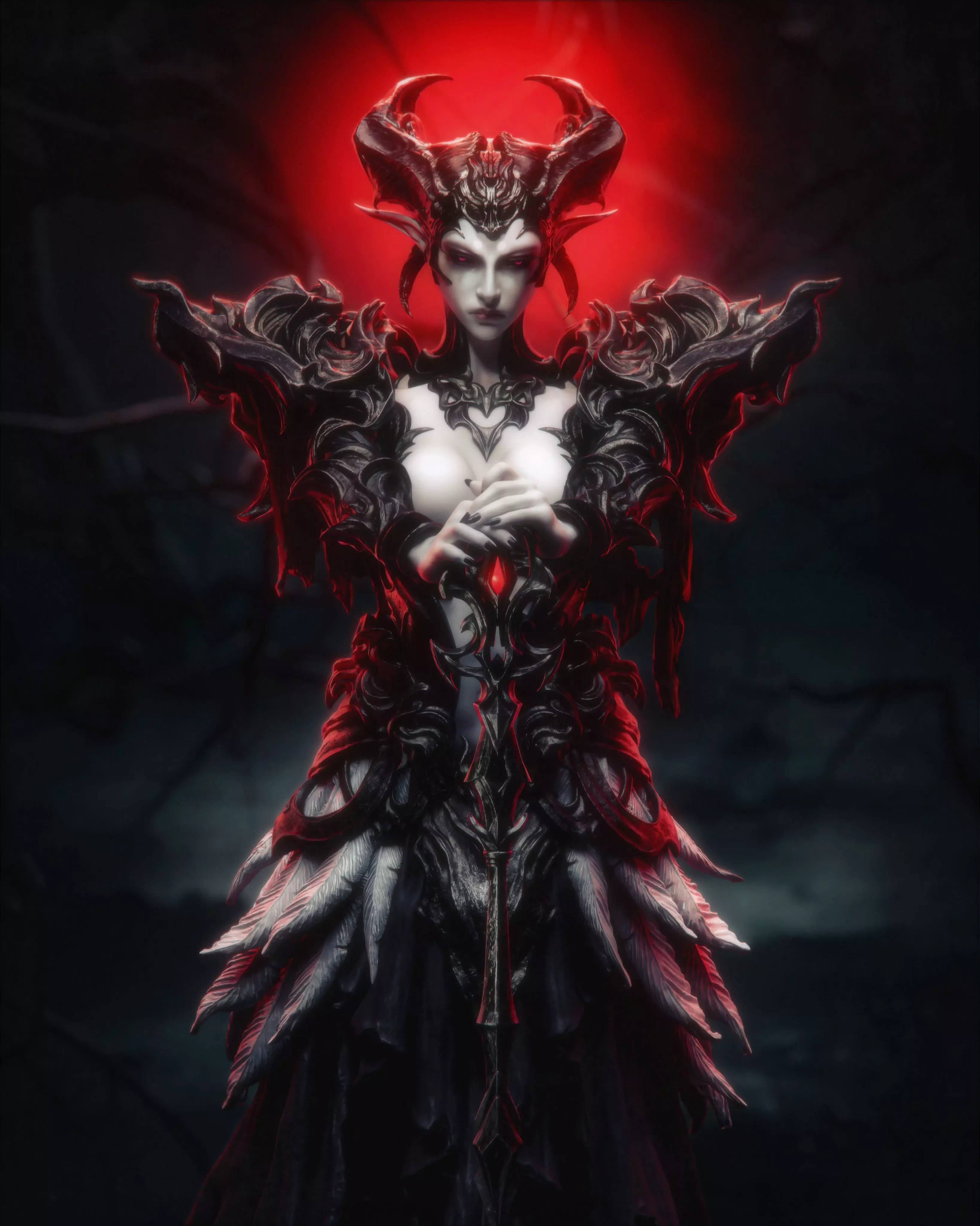 The Queen of the Ashen Vale 3D Print 3D print model