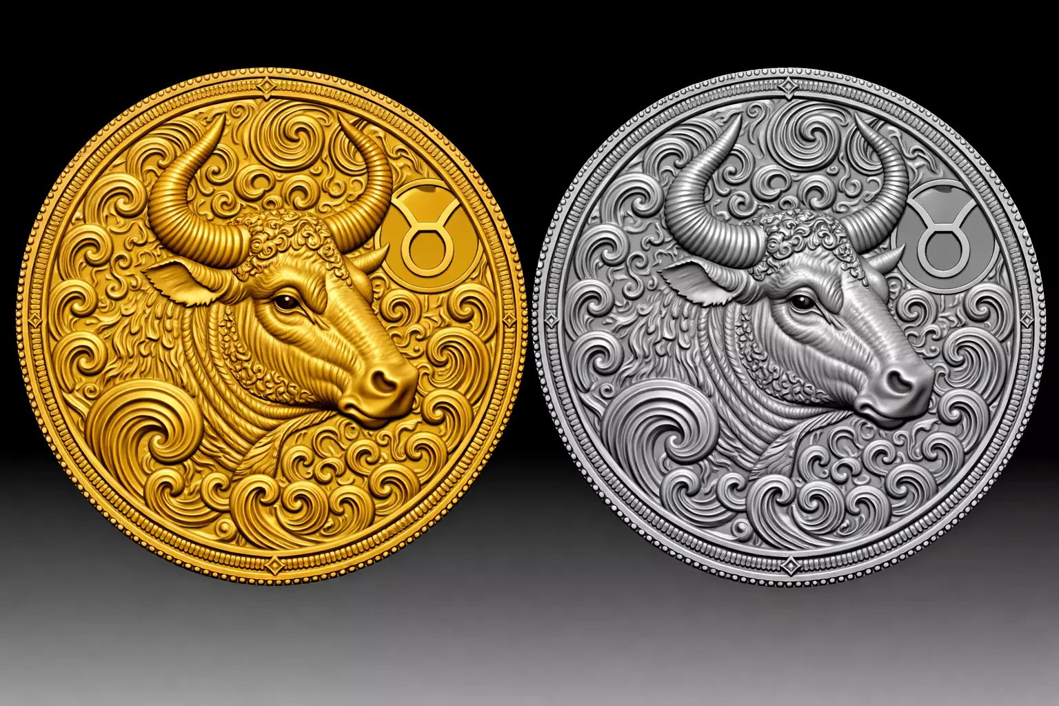 Taurus zodiac sign 3D print model